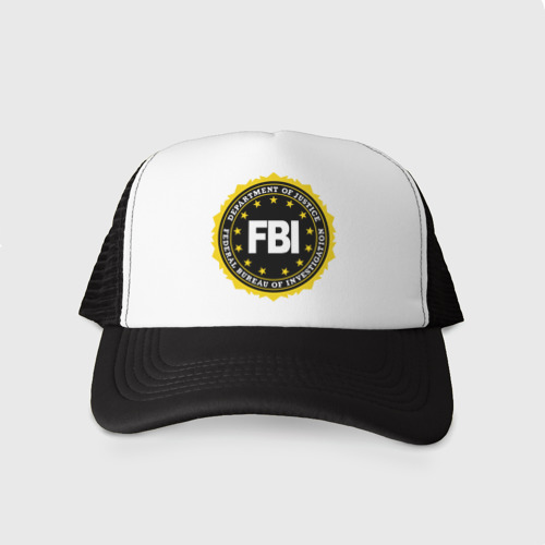 Кепка тракер с сеткой FBI, цвет черный