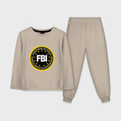 Детская пижама с лонгсливом хлопок FBI