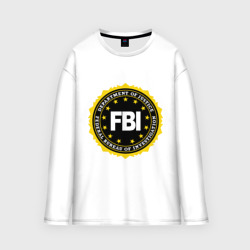 Мужской лонгслив oversize хлопок FBI