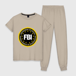 Женская пижама хлопок FBI