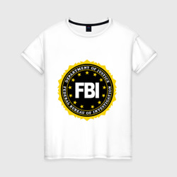 Женская футболка хлопок FBI