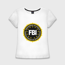 Женская футболка хлопок Slim FBI