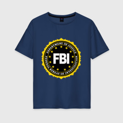 Женская футболка хлопок Oversize FBI