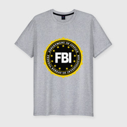 Мужская футболка хлопок Slim FBI