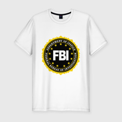 Мужская футболка хлопок Slim FBI