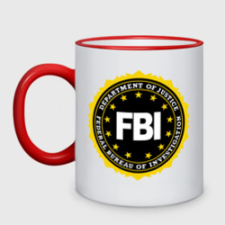 Кружка двухцветная FBI