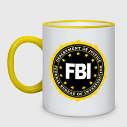 Кружка двухцветная FBI