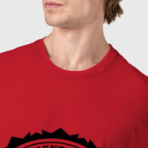 Мужская футболка хлопок FBI LOGO, цвет красный - фото 6