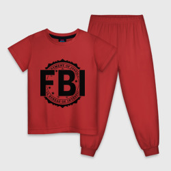 Детская пижама хлопок FBI LOGO