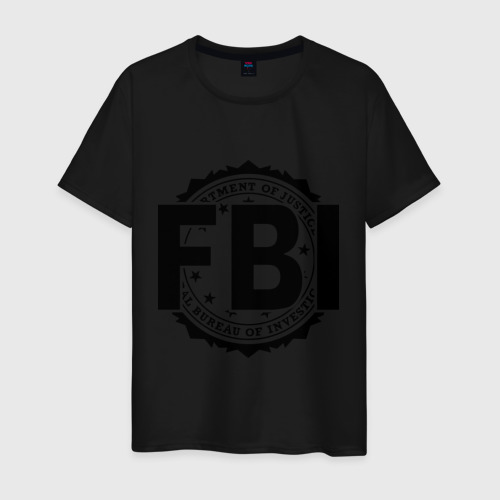 Мужская футболка хлопок FBI LOGO, цвет черный