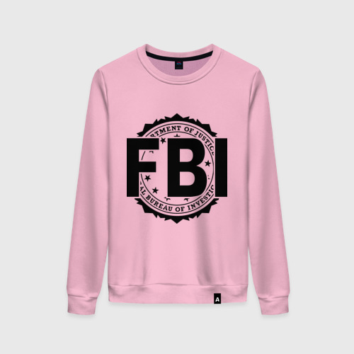 Женский свитшот хлопок FBI LOGO, цвет светло-розовый