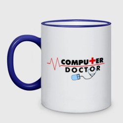 Кружка двухцветная Computer Doctor