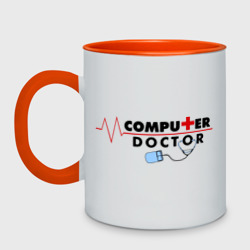 Кружка двухцветная Computer Doctor