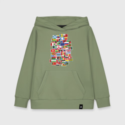 Детская толстовка хлопок Flag sticker bombing