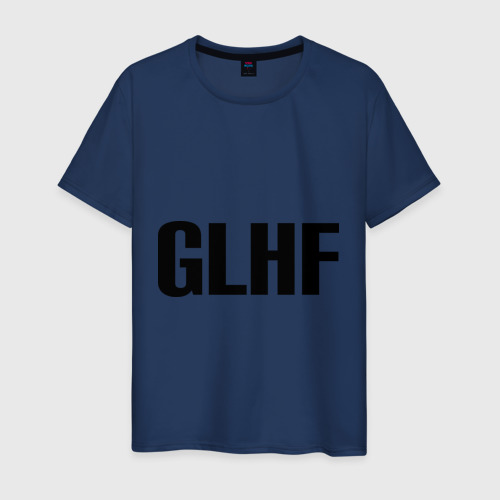 Мужская футболка хлопок GLHF, цвет темно-синий