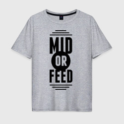 Мужская футболка хлопок Oversize Mid or feed