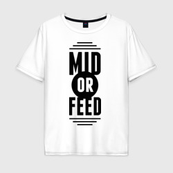 Мужская футболка хлопок Oversize Mid or feed