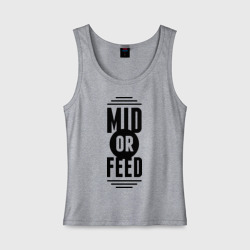 Женская майка хлопок Mid or feed