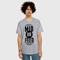 Мужская футболка хлопок Oversize Mid or feed - фото 2