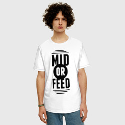 Мужская футболка хлопок Oversize Mid or feed - фото 2