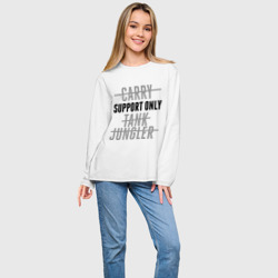 Женский лонгслив oversize хлопок Support only - фото 2