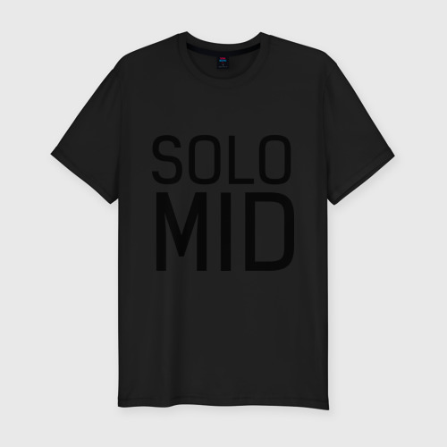 Мужская футболка хлопок Slim Solo mid, цвет черный