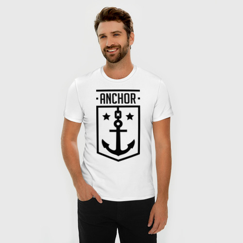 Мужская футболка хлопок Slim Anchor Shield - фото 3