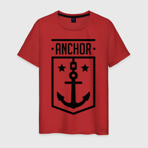 Мужская футболка хлопок Anchor Shield, цвет красный