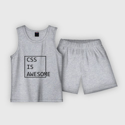 Детская пижама с шортами хлопок CSS is awesome