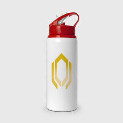 Бутылка для воды с трубочкой Mass Effect gold