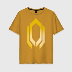 Женская футболка хлопок Oversize Mass effect gold