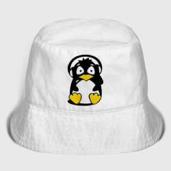 Мужская панама хлопок Пингвин в наушниках