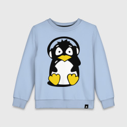 Детский свитшот хлопок Пингвин в наушниках