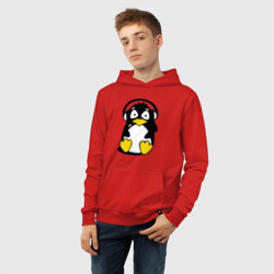Детская толстовка хлопок Пингвин в наушниках - фото 2