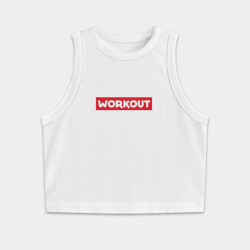 Женская укороченная майка-топ хлопок Obey workout