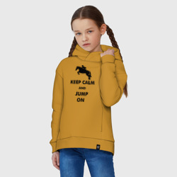 Детское худи Oversize хлопок Keep Calm - конный спорт - лошади - фото 2