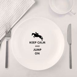 Набор: тарелка + кружка Keep Calm - конный спорт - лошади - фото 2