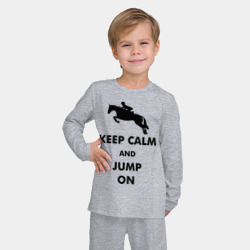 Детская пижама с лонгсливом хлопок Keep Calm - конный спорт - лошади - фото 2