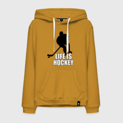 Мужская толстовка хлопок Life is hockey Хоккей - это жизнь