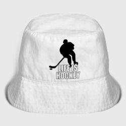 Детская панама хлопок Life is hockey Хоккей - это жизнь