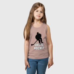 Детская майка хлопок Life is hockey Хоккей - это жизнь - фото 2