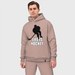 Мужской костюм oversize хлопок Life is hockey Хоккей - это жизнь - фото 2