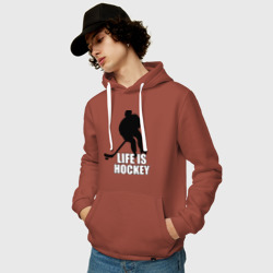 Мужская толстовка хлопок Life is hockey Хоккей - это жизнь - фото 2