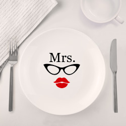Набор: тарелка + кружка Миссис (парная) - фото 2