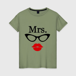 Женская футболка хлопок Миссис парная