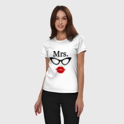 Женская пижама с белой футболкой хлопок Миссис парная - фото 2