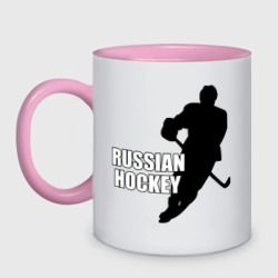 Кружка двухцветная Russian hockey Русский хоккей