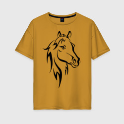 Женская футболка хлопок Oversize Horse