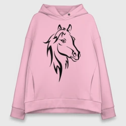 Женское худи Oversize хлопок Horse