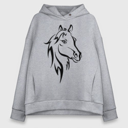 Женское худи Oversize хлопок Horse